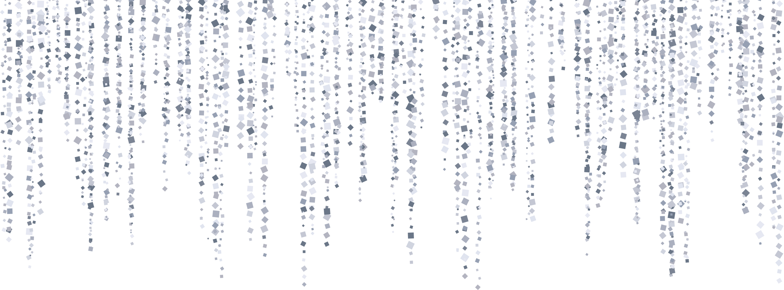 Silver glitter rain garland decoration